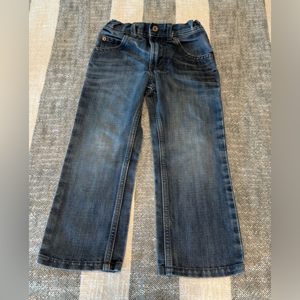 LEE Dungarees Boys 4 Reg Blue Denim Jeans - Slim
Straight Adjustable Waist